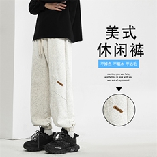 新款加厚直筒男裤子宽松阔腿运动休闲长裤X1651特批39加绒特批49，男装休闲裤，星座718