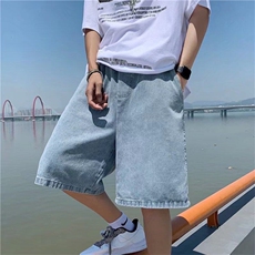 休闲裤新款潮男潮流工装裤宽松型夏季微弹短裤五分裤3007P37，男装牛仔裤，星座410-2
