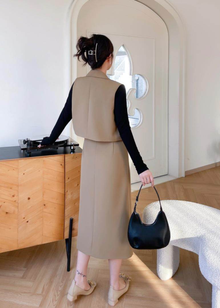 2023年女人味两件套连衣裙，女装连衣裙，贻思茗