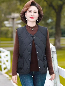 2024秋新款简约时尚百搭保暖马甲女外套图片