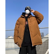 男款冬季潮流宽松立领棉衣加厚棉袄子美式复古面包服外套，男装棉衣，星座716-4