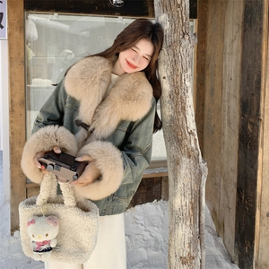 环保毛90绒牛仔派克服2C170--1191--P295控448图片