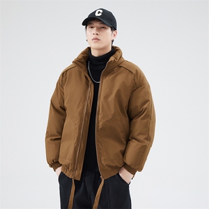 现货冬季美式休闲加厚雪山外套夹克立领纯色三防户外工装棉服图片