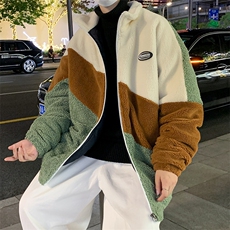 冬季加绒加厚棉服羊羔绒开衫百搭潮流青少年外套男装MY105P95，男装棉衣，电商A086