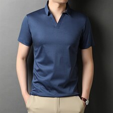 黑色修身亨利领短袖男士夏季Polo衫T恤美式运动健身显肌肉半截袖，男装Polo衫，钱塘6003A(原)4033A