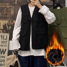 工装背心男潮港风ins宽松无袖坎肩马甲外套M2005-常规p33加绒p38，男装背心/马甲，星座1008-2