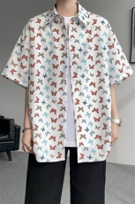 8XL-M花衬衫男短袖夏季薄款冰丝半袖宽松大码休闲外套DC28008P38，男装T恤，电商B312