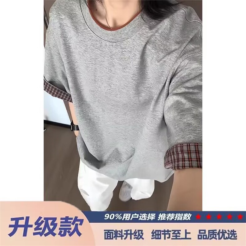 重磅纯棉美式水洗做旧短袖T恤男女学生宽松潮流5分半袖高街潮,男装T恤,星座1210-1
