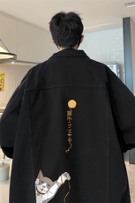 牛仔夹克男大码牛仔外套男茄克NJ77013-P60加绒款-P75，男装夹克，电商A040