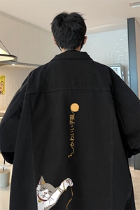 牛仔夹克男大码牛仔外套男茄克 NJ77013-P60加绒款-P75图片