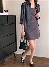 香丽迪网红chic高级感丝滑醋酸外披两件套，其它，香丽迪1