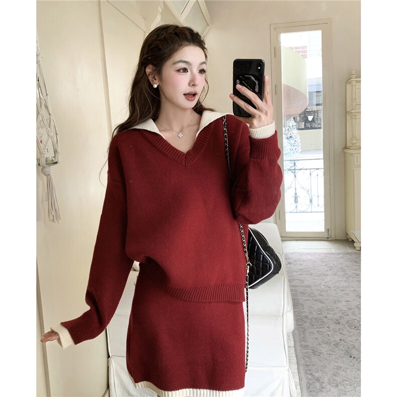 新款2026早春韩系针织套装6202-P160-K238,女装套装/套裙,2C057