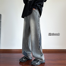 XZ616夏季新款织带拼接设计款百搭休闲裤牛仔裤TY1014P65控78，男装牛仔裤，星座512A（原616）