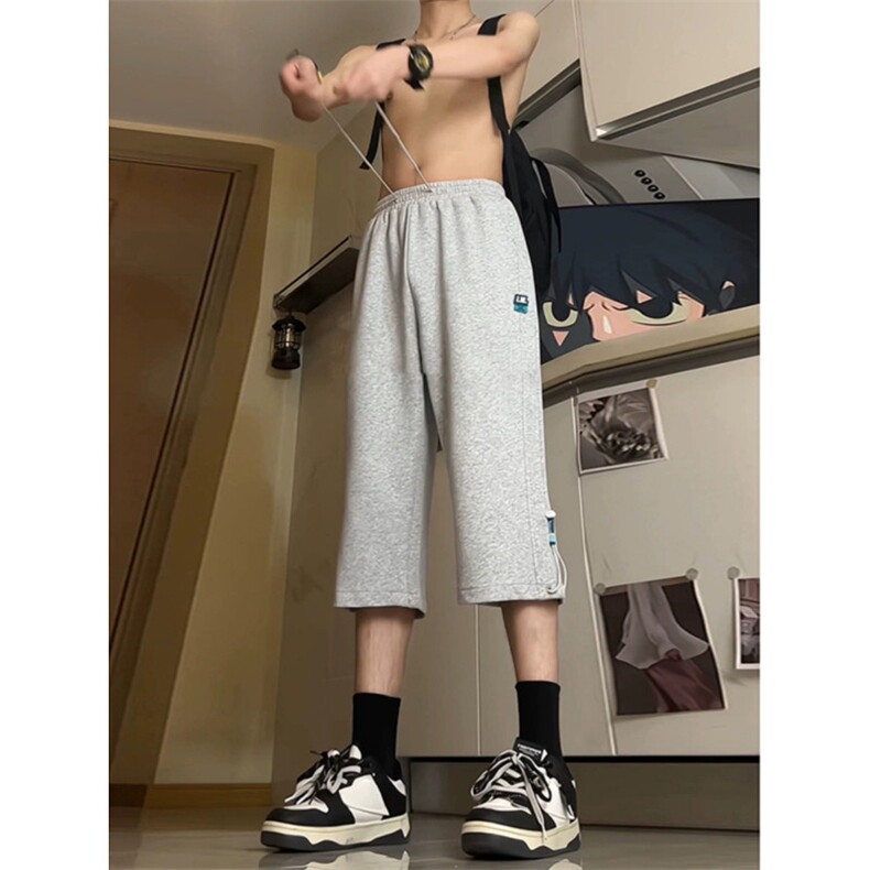 ！夏季男士新款中裤七分裤马裤运动休闲裤QT707-K47-P40图片