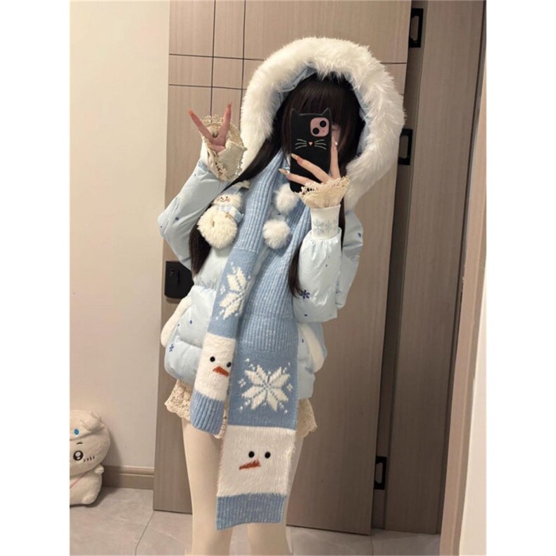 1506A/G79220/P99日系甜爱小个子毛领连帽棉服百搭宽松保季棉衣,男装棉衣,星座1506A