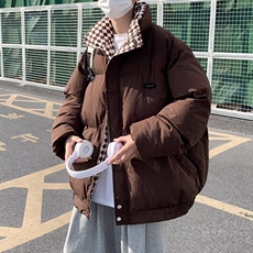 2022气质标准拉链青春流行翻领文艺棉衣潮流百搭日系新款男原宿潮，男装棉衣，星座218-8