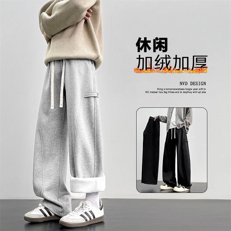 弯刀卫裤款加绒加厚M-5XL华棉62%直筒运动休闲裤子JRX1600特批39,男装休闲裤,星座718