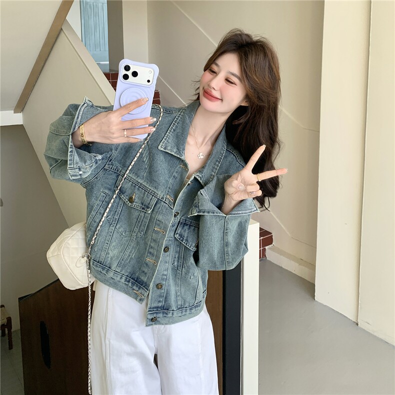 新款【有货】2026春款牛仔外套B109-5801-150-248,女装短外套,2B109