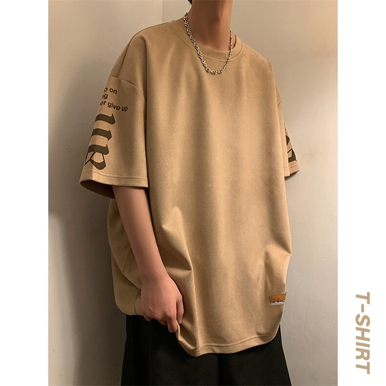 新款短袖男港风暖光夏季t恤休闲百搭印花圆领T恤男上衣TC3136-P35,男装T恤,星座717