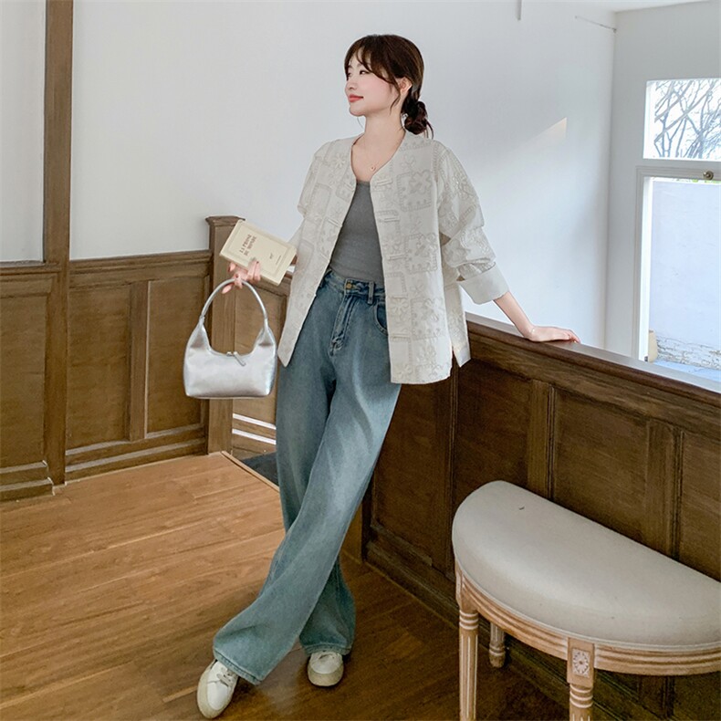 新款现货主推刺绣风外套2508-P150-K218,女装短外套,2C129