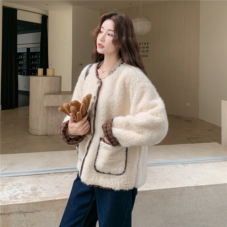新品！温柔风毛毛外套2C213-913-P185-K268,女装短外套,2C213