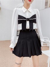 2022春季立体玫瑰花蝴蝶结小衫，其它，贻思茗