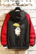 主推款卡通印花撞色加绒加厚连帽夹克外套A157-JH1110-P70，男装夹克，电商A157