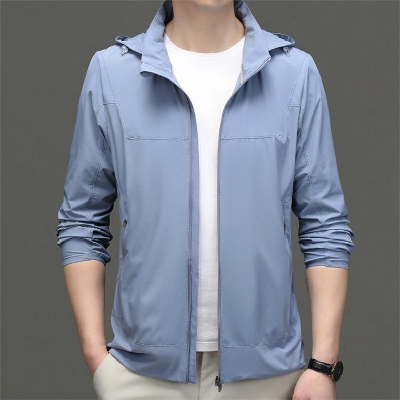 CSFA07113钱塘2020-3夏季男士时尚休闲可拆卸帽长袖防晒服P120，男装防晒衣，钱塘207-3