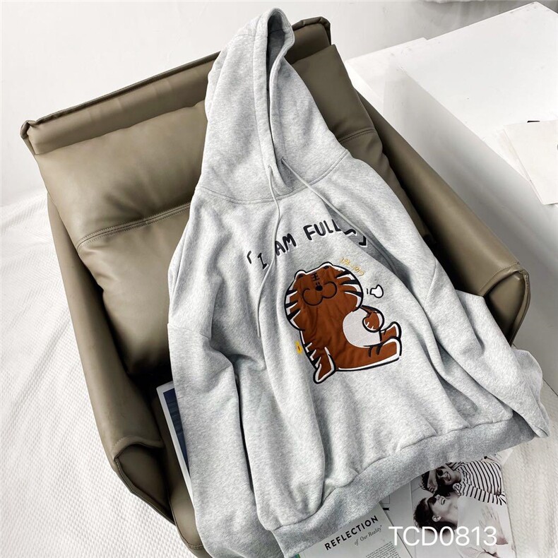 加绒带帽卫衣均码，女装卫衣/绒衫，尚映