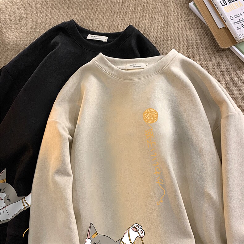 麂皮绒卫衣男大码重磅长袖t恤男JW81013-P35,男装卫衣,电商A040