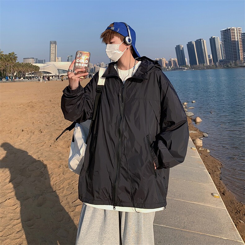 F8038/P60防晒指数UPF50+合格防紫外线防晒服男皮肤衣薄外套,男装防晒衣,电商A141