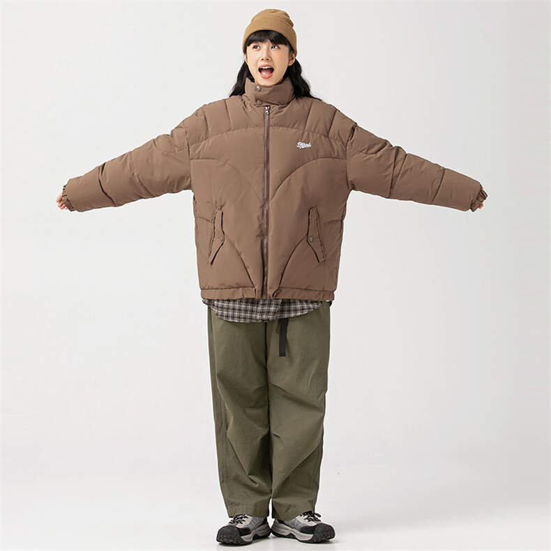 2026冬季新款男装日系潮牌纯色宽松休闲棉服加厚外套MY372-F139图片
