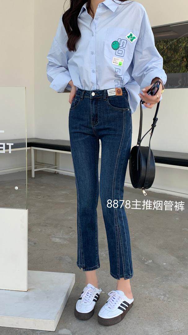 弹力牛仔烟管裤裤型没话说，其它，简 影