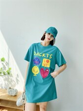 时尚潮流休闲长款T恤，女装T恤，泽妤