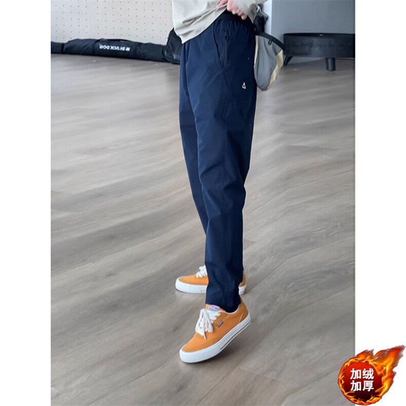 网图100聚酯纤维YK86022-常规P40加绒P45藏青色改版冲锋裤子,男装卫衣,电商A086-1