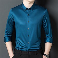 BB55201钱塘2020-2新款男士翻领薄款长袖衬衫商务休闲衬衣P157，男装衬衫，钱塘207-2