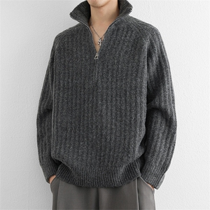 重磅老钱针织衫毛衣男秋冬厚款高级感套头潮牌休闲内搭衣服