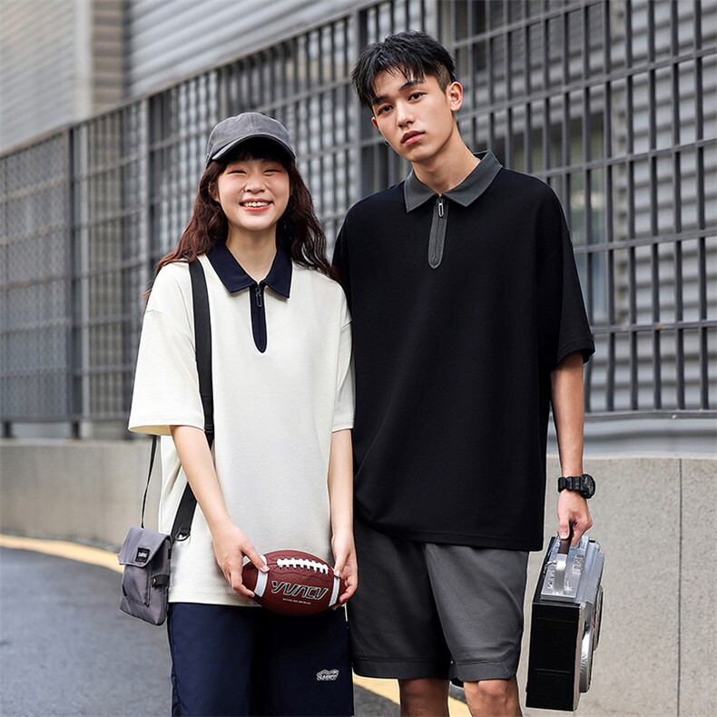 40支双纱珠地240克8色S-3XL65%棉35聚酯纤维男女款T恤衬衫,男装T恤,星座301D-4(原星座1004-4）