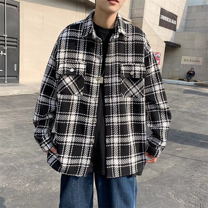 潮流夹克潮男春季格子外套J543P55,男装夹克,星座1116-2