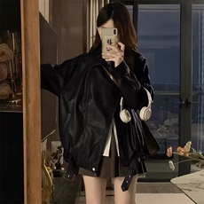 美式复古拽姐皮衣夹克机车服外套秋新款宽松百搭PHT121，男装夹克，星座208-5