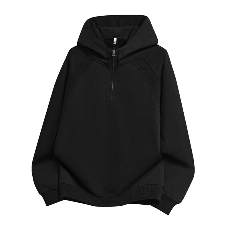 秋冬纯色设计感半拉链连帽卫衣休闲百搭XZ302B-1-VE55190-P58,男装卫衣,星座302B-1