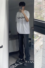 B221美式ins高街小众拉链直筒牛仔裤LK23028-P60控78，男装牛仔裤，电商B221