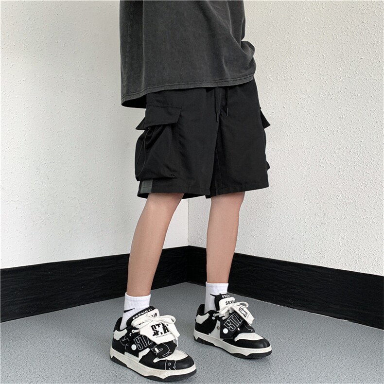 2023夏季新款港风美式高街纯色vibe百搭休闲工装五分裤DK253-P30,男装休闲裤,星座313A(原308A-2)