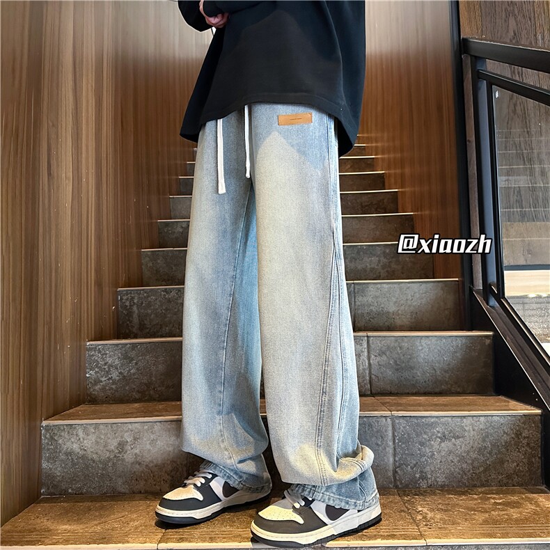 XZ616秋季新款重磅设计感贴标分割牛仔休闲裤TY1010特P65控78,男装休闲裤,星座512A（原616）