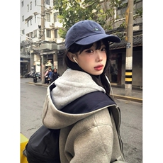 抖音得物高品质二开26春装美式重磅宽松结构双面连帽卫衣外套W68，女装短外套，电商A486-1