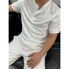 美式亨利领T恤sorona夏季短袖纯色透气户外运动休闲男上衣T7708，男装T恤，星座1116A（原606A-3）