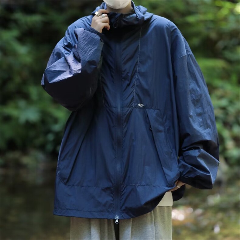 防晒衣男夏季薄款山系户外连帽冲锋衣外套潮牌宽松防晒服9257-p45,男装防晒衣,星座1008-1