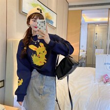 现货冬款休闲加绒卫衣，女装卫衣/绒衫，泽妤