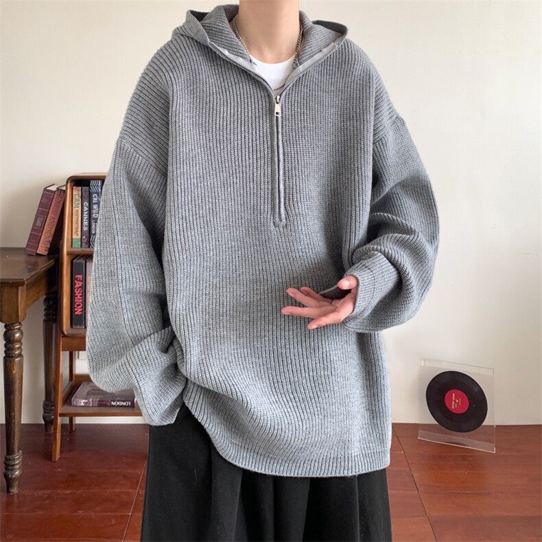 现货高品质得物抖音连帽套头毛衣M3611-P65,男装针织衫/毛衣,星座1212
