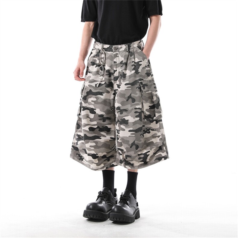 903-AK056-特P55【S-3XL】白迷彩七分短裤3,男装牛仔裤,星座903